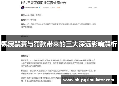 魏震禁赛与罚款带来的三大深远影响解析